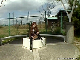 Dick sucking asian slut ravaged outdoors