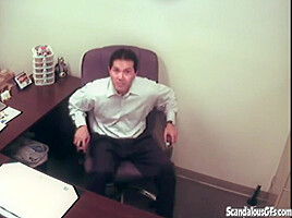 Office whore sucks on asian dudes dick