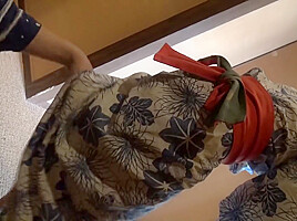 Bottomless Japanese new hire fingered while filming orgy