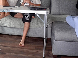 My Girlfriends Sister Sucks Me Under The Table, She Wants To Be Fucked!