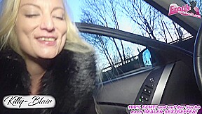 German skinny blonde teen at homemade outdoor creampie pov fuck